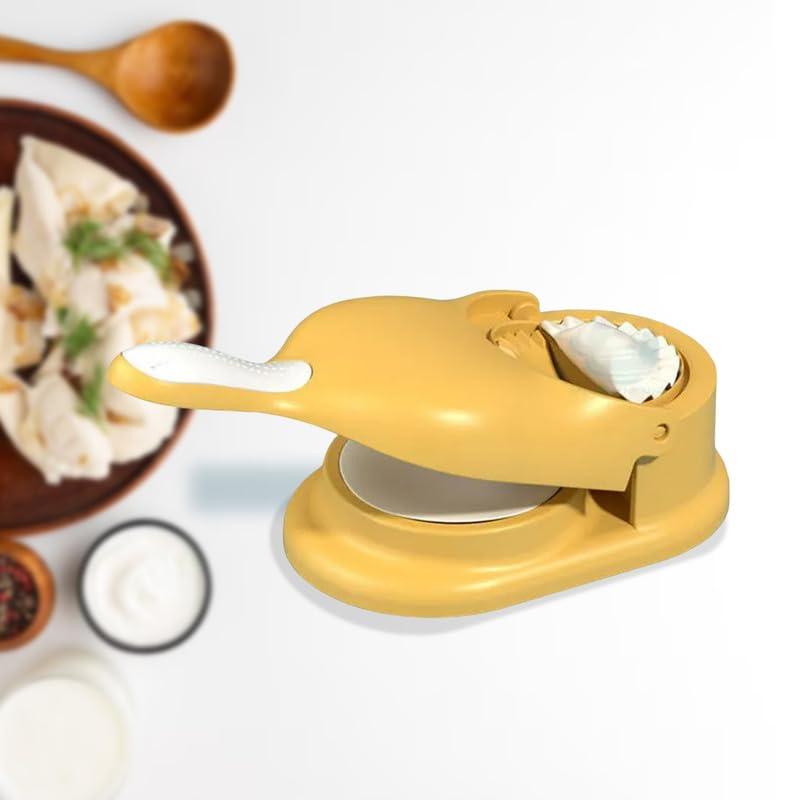 Dumpling Maker 3 in 1, Momo Maker, Gujiya Maker Machine, Momos Maker Machine, Kajjikayalu Karanji Maker- Samosa Maker - Skin Press Mould for Ghughra with Dumpling Puri Maker