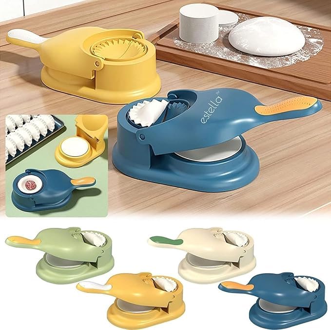 Dumpling Maker 3 in 1, Momo Maker, Gujiya Maker Machine, Momos Maker Machine, Kajjikayalu Karanji Maker- Samosa Maker - Skin Press Mould for Ghughra with Dumpling Puri Maker