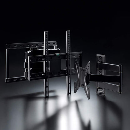 Full Motion Single Arm TV Wall Mount Bracket for 26–55 Inch LED, LCD & Smart TVs – Heavy-Duty Swivel & Tilt Design, Extendable Arm