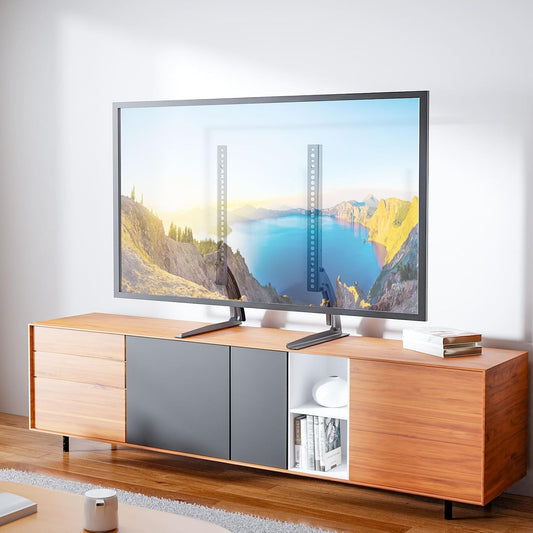 Universal TV Stand Legs for 20–65 Inch Flat Screen TVs, Tabletop Pedestal TV Mount with Adjustable Height