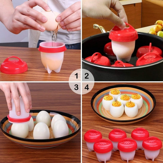 Silicone egg cooker set 6 pieces
